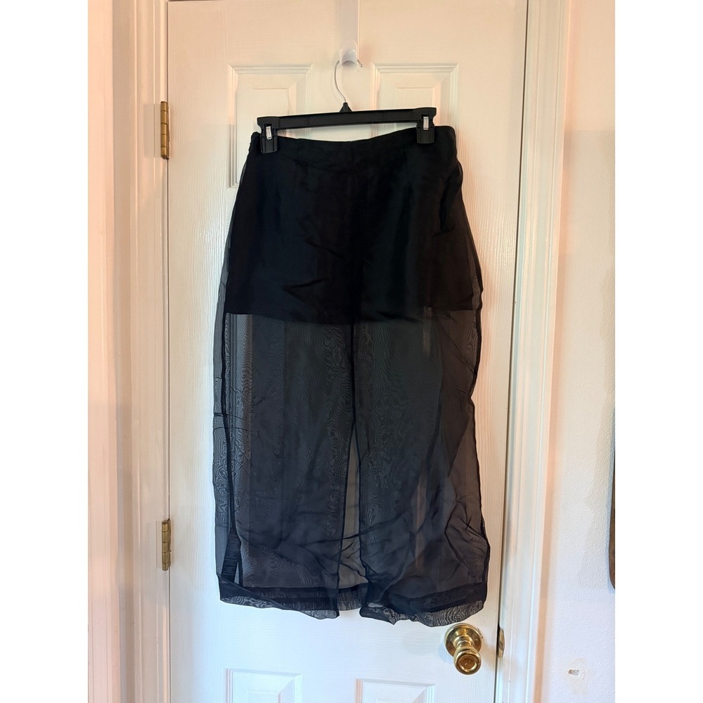 Frame The Silk Organza Skirt Black Sheer Maxi Layered Mini WS25WSK002 Size 8 NWT - Picture 3 of 4